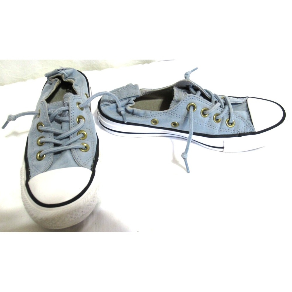Converse All Star Women's Size 5.5 Blue Elastic Back No Tie Slip On Sneakers
